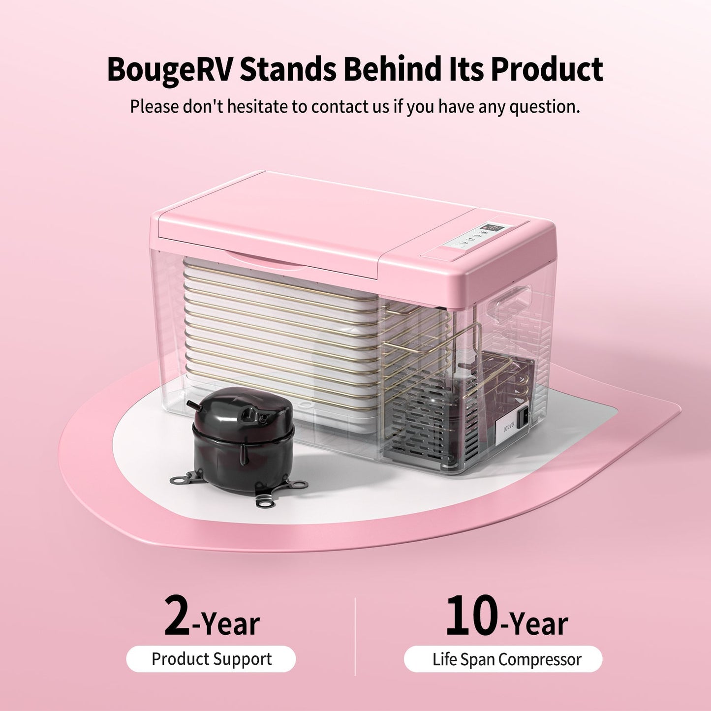12V 23-Quart Mini Fridge (Pink)