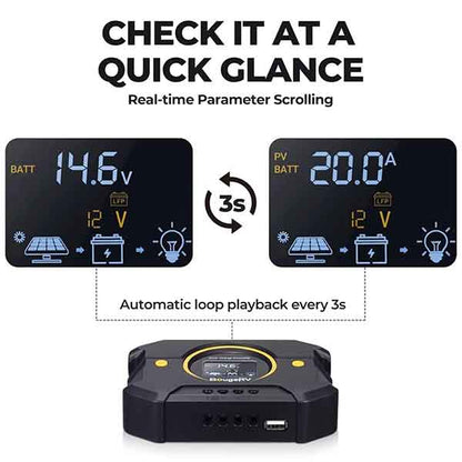 12V/24V Li-ion PWM Solar Charge Controller (Built-in Bluetooth)