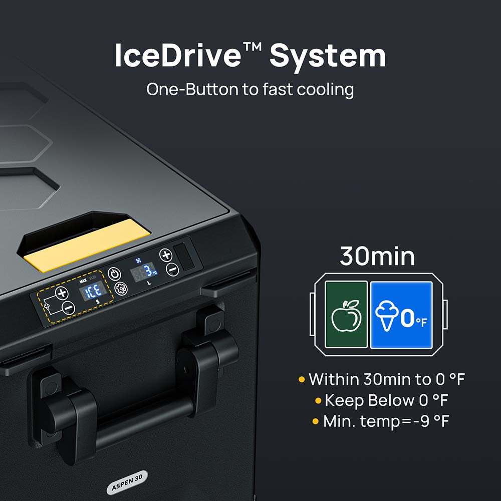 ASPEN 30 IceDrive 12V 34-Quart Dual Zone Portable Refrigerator