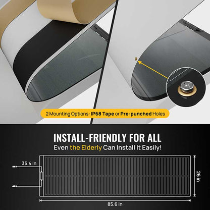 Yuma 800W (200W*4pcs) Thin-Film Flexible Solar Panel with Adhesive