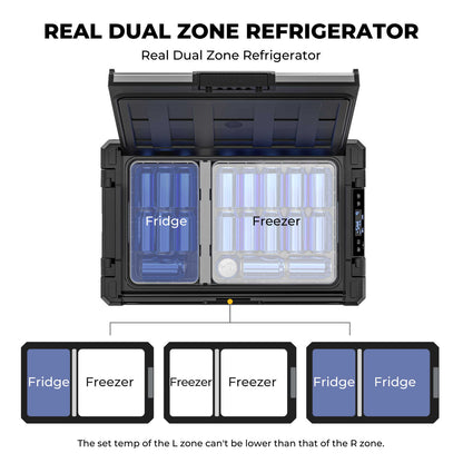 Rocky 12V 69-Quart Dual Zone Electric Cooler