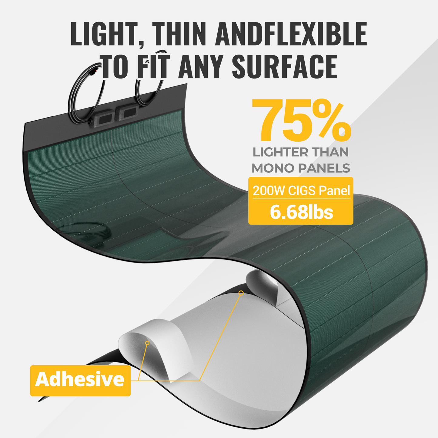 Yuma 200W CIGS Thin-film Flexible Solar Panel