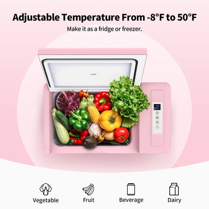 12V 23-Quart Mini Fridge (Pink)