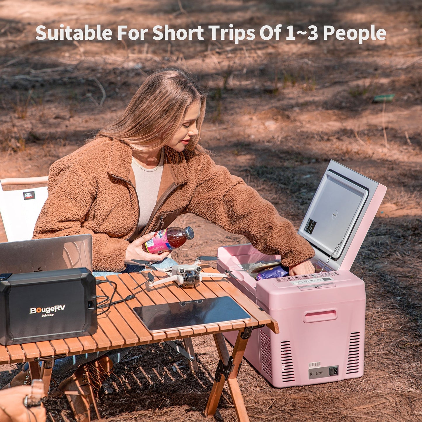 12V 23-Quart Mini Fridge (Pink)