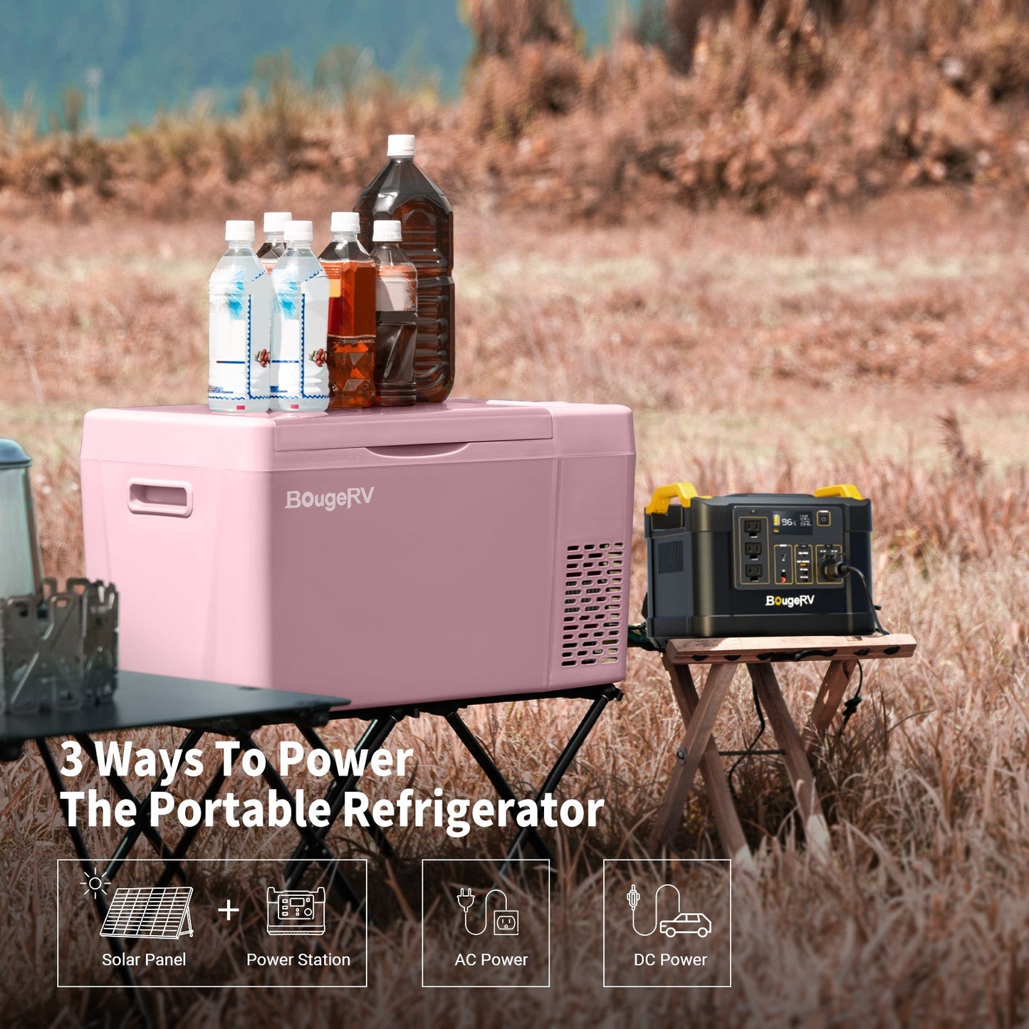 12V 23-Quart Mini Fridge (Pink)