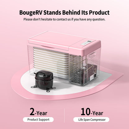 12V 23-Quart Mini Fridge (Pink)