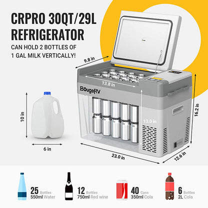 CRPRO30 30L Portable Car Fridge With 220Wh Power Station