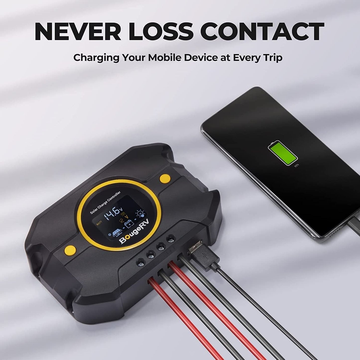 12V/24V Li-ion PWM Solar Charge Controller (Built-in Bluetooth)