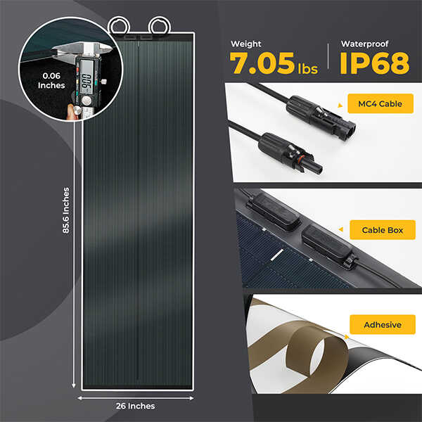 Yuma 200W CIGS Flexible Solar Panel & 40A MPPT Solar Charge Controller