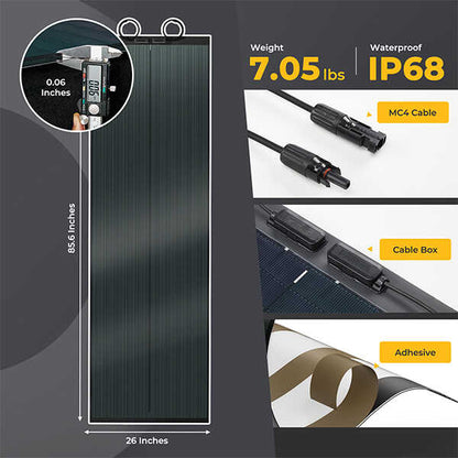 Yuma 200W CIGS Flexible Solar Panel & 40A MPPT Solar Charge Controller