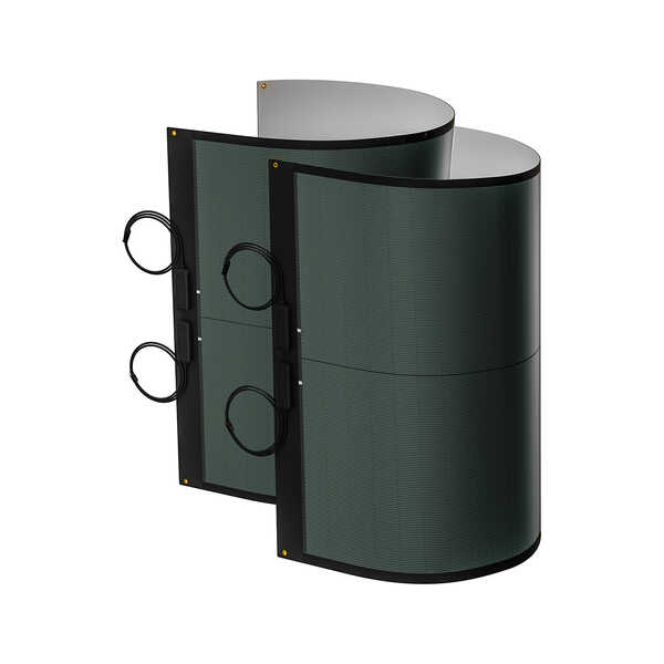 Yuma 200W (100W*2pcs) CIGS Thin-film Flexible Solar Panel (Square with Holes)